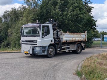 Vrachtwagen, DAF, CF75EDN3, 2013, met autolaadkraan, HIAB