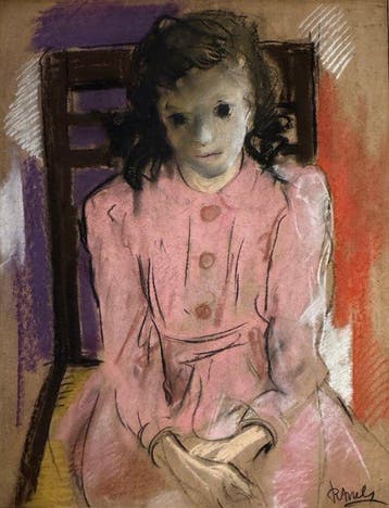 René Mels (1909-1977) - Grand portrait d’une fillette