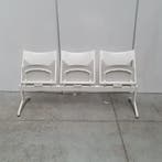 Lamm wachtbank met klapstoelen - wit kunststof 170 cm breed, Ophalen of Verzenden, Nieuw in verpakking