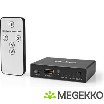 HDMI-Switch | 3 poort(en) | 3x HDMI Input | HDMI Output |, Verzenden, Nieuw