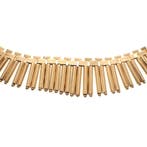 Gouden Cleopatra collier (Ketting), Sieraden, Tassen en Uiterlijk, Kettingen, Ophalen of Verzenden, Gebruikt, Overige kleuren