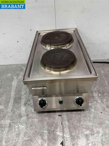 RVS Buderus 2 pits elektrisch fornuis kookplaat 35 cm 400V, Ophalen of Verzenden, Gebruikt