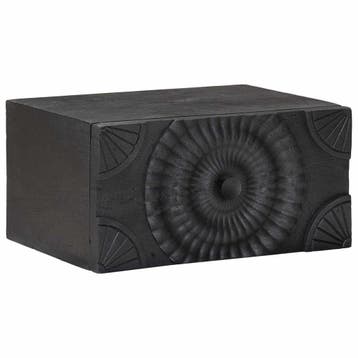 vidaXL Handgemaakt nachtkastje Zwart 40 x 30 x 20 cm, Minder dan 45 cm, Verzenden, Nieuw, Minder dan 55 cm