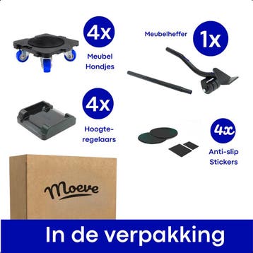 Moeve Meubelroller - 9-delige Meubeltransporter met 360°, Ophalen of Verzenden, Nieuw