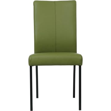 Leren eetkamerstoel Comfort - Toledo Apple Green (groen) -, Overige kleuren, Nieuw, Leer, Ophalen of Verzenden