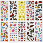 3D Stickers, afm 7x17 cm, 20 vel/ 1 doos, Nieuw