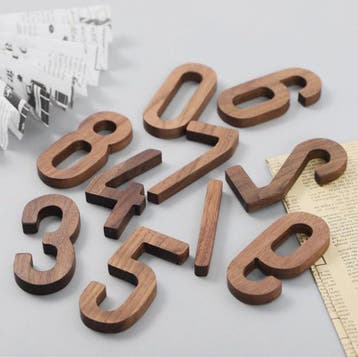 Houten Huisnummer met Magneet - 3 Inch Walnoot - 3D Adresnum, Verzenden, Nieuw