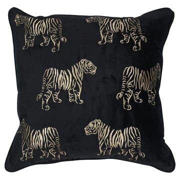 *kussen fluweel zwart tijger 45x45cm*, Verzenden, Nieuw