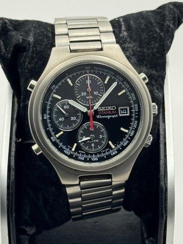 Seiko - Titanium Alarm Chronograph - Zonder minimumprijs -