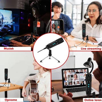 Microfoon voor PC &amp; Laptop met Tripod USB Plug &amp;, Ophalen of Verzenden, Nieuw