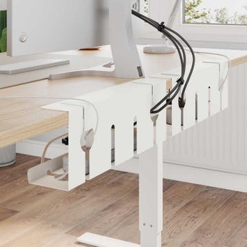 vidaXL Kabelgoot voor onder bureau 2 st Wit 43 x 10 x 15 cm, Verzenden, Nieuw