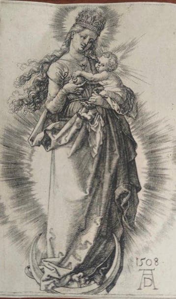 Albrecht Dürer (1471-1528), after - Najwitsza Panna z, Antiek en Kunst