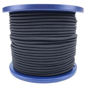 4mm Elastisch Touw - Zwart - 100 meter op rol, Ophalen of Verzenden, Nieuw