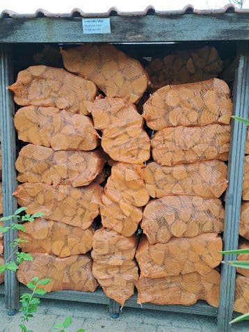 Haardhout in netzakken eiken of berken, Minder dan 3 m³, Ophalen, Eikenhout, Blokken