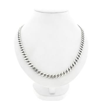 Zilveren robuuste gourmetschakel ketting, Sieraden, Tassen en Uiterlijk, Kettingen, Ophalen of Verzenden, Gebruikt, Zilver, Zilver