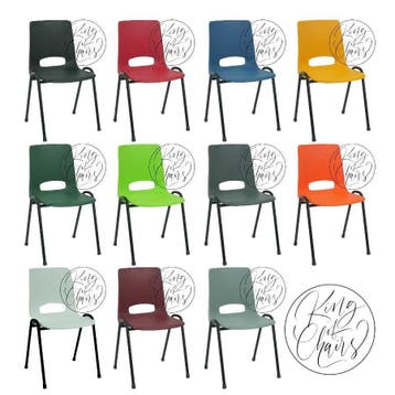 Nergens goedkoper: stapelbare kantine stoelen. Div. modellen, Ophalen of Verzenden, Nieuw, Kunststof, Vintage retro industrieel modern