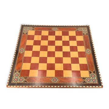 Schaakspel - Tablero de Taracea - Hout