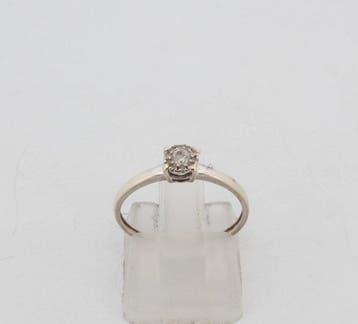 Zonder minimumprijs - Ring - 9 kt. Witgoud Diamant, Nieuw
