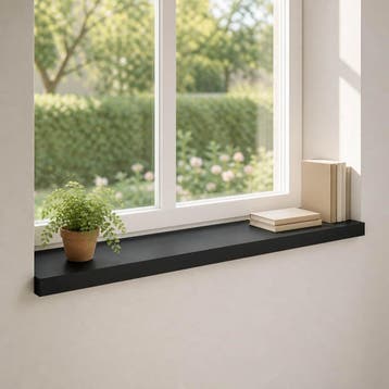 vidaXL Raamkozijnen 2 st Zwart 100 x 30 x 2 cm Massief, Verzenden, Nieuw
