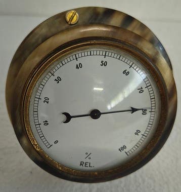 Hygrometer - Verguld messing - Hygrometer in nautische stijl
