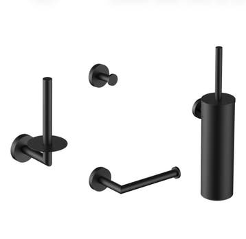 WEBO Prime 4-delige badkamer accessoireset – diverse kleuren, Ophalen of Verzenden, Nieuw, Rvs