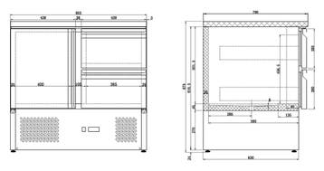 Combisteel Koelwerkbank | 257L | 1 Deur 1/1 GN + 2 Laden | +, Witgoed en Apparatuur, Ophalen of Verzenden, Nieuw