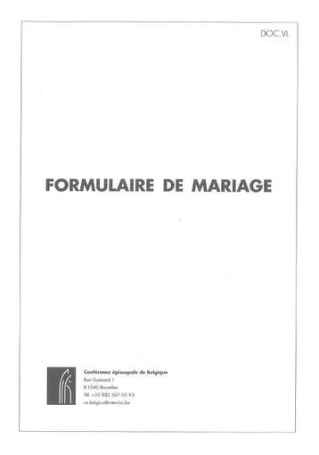 Formulaire De Mariage - 25 Ex |  | Nieuw, Boeken, Ophalen of Verzenden, Nieuw