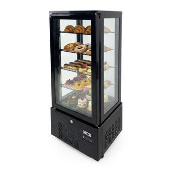 HCB Gebaksvitrine - 92 liter - zwart - 230V, Verzenden, Nieuw in verpakking