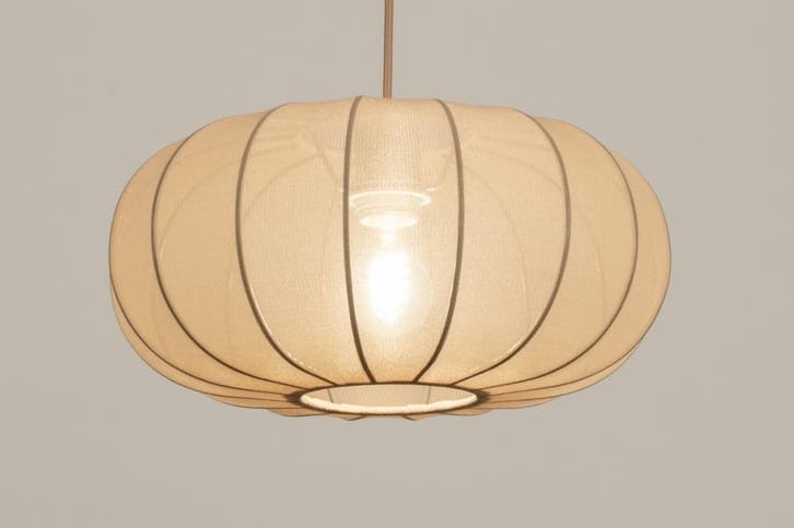 Rietveld Hanglampen - Taupe - Stof, Metaal, Huis en Inrichting, Lampen | Hanglampen, Verzenden