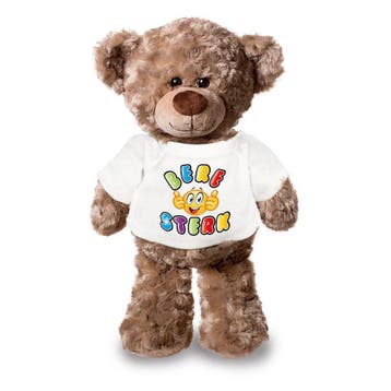 Knuffel teddybeer - pluche - 24 cm - bere sterk - shirt, Verzenden, Nieuw