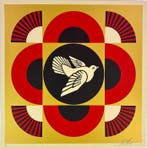 Shepard Fairey (OBEY) (1970) - Dove Geometric (Gold)