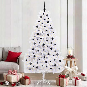 vidaXL Kunstmatige Inklapbare Kerstboom Wit 210 cm PVC en, Verzenden, Nieuw