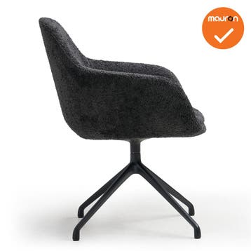 Luxe designstoel - Zwart, Vergader- of Presentatieruimte, Ophalen of Verzenden, Gebruikt, Stoel