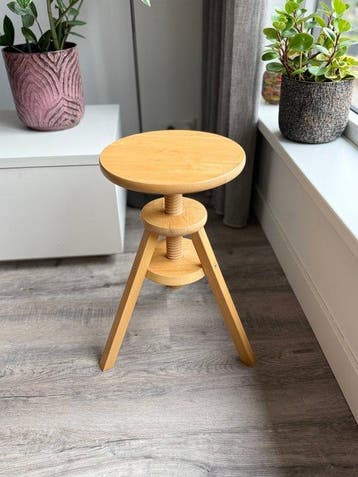 IKEA - Kruk - Hout - Verstelbare draaikruk