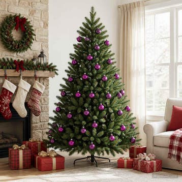 vidaXL Kerstballen set 30 st Lila 6 cm Polystyreen, Verzenden, Nieuw