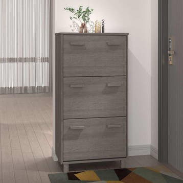 vidaXL Schoenenkast HAMAR 59,5x35x117 cm massief grenenhout, Verzenden, Nieuw