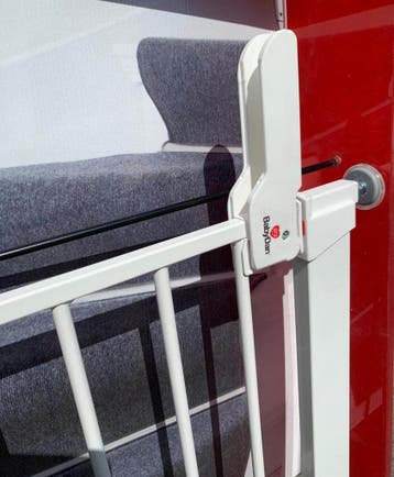 Babydan Premier PLUS Klemhekje 86 t/m 93,3 cm Wit 2 spijlen, Ophalen of Verzenden, Zo goed als nieuw