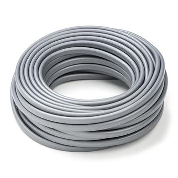 Huishoudsnoer | 2x 0.75 mm² | 10 meter (Plat, Zilver), Verzenden, Nieuw