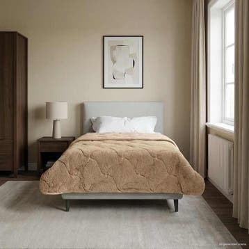 vidaXL Zomer Dekbed 155 x 220 cm Zomer Taupe Ademend, Verzenden, Nieuw