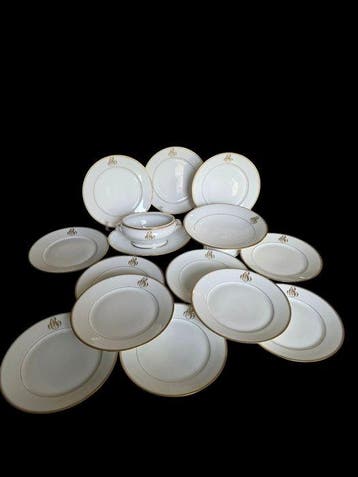 Porcelaine de Paris - Tafelservies (14) - Porselein -, Antiek en Kunst
