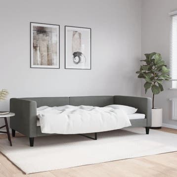 Logeerbed 100x200cm donkergrijs | retourdeal 68% korting, 100 cm, Eenpersoons, Nieuw, Ophalen of Verzenden
