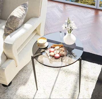 Salontafel glas 80 cm – zwart metalen frame, modern design, Huis en Inrichting, Tafels | Salontafels, Verzenden, Nieuw