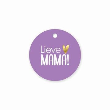 3x Label Lieve mama paars - moederdag - moeder (Per 3 stuks), Ophalen of Verzenden, Nieuw