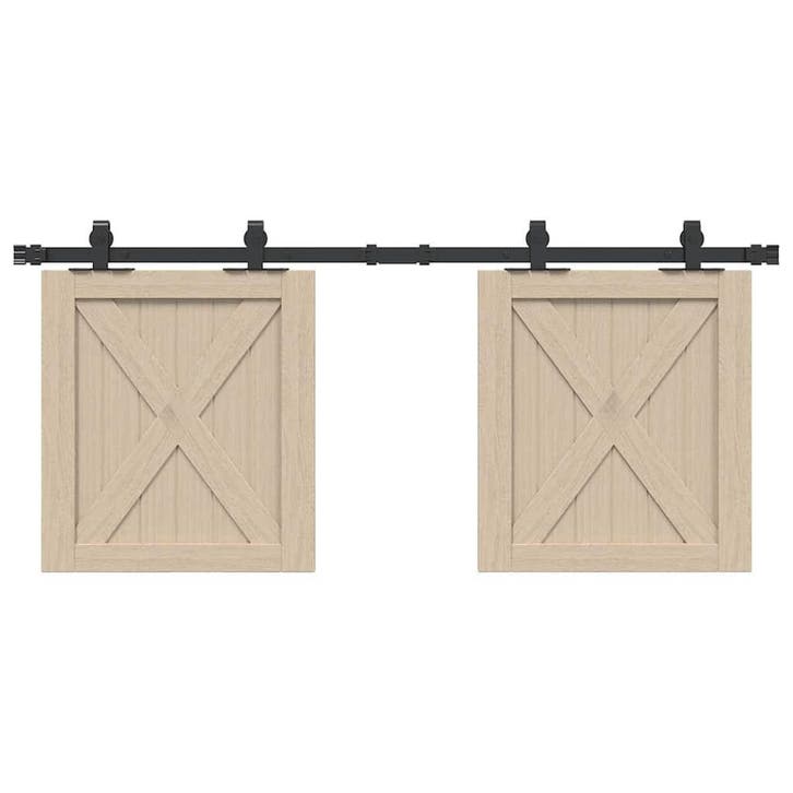 vidaXL Ophangset voor schuifdeur 122 cm koolstofstaal, Doe-het-zelf en Verbouw, Overige Doe-het-zelf en Verbouw, Nieuw, Verzenden