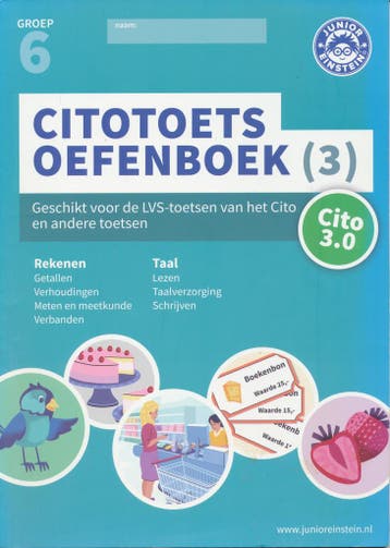 Junior Einstein Citotoets Oefenboek deel 3 groep 6 (per stuk, Boeken, Verzenden, Nieuw