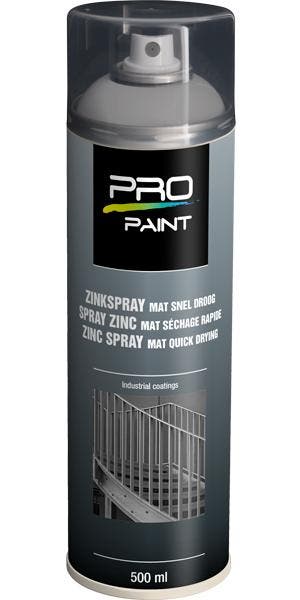 Pro paint zinkspray mat sneldrogend 1 stuk, 500 ml, mat, Verzenden, Nieuw