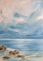 Tania Azzar - Vela Solitaria, Antiek en Kunst, Kunst | Schilderijen | Modern