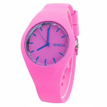 Fako - Horloge - Geneva - Siliconen Ultra - Roze, Verzenden, Nieuw