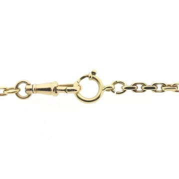 Gouden ankerschakel ketting, Ophalen of Verzenden, Gebruikt, Goud, Goud