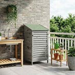 vidaXL Tuinschuur Grijs 59 x 56 x 113,5 cm Massief Vurenhout, Tuin en Terras, Tuinhuizen, Verzenden, Nieuw